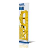 Набор чертежный Brauberg 210871 для классной доски Classic 2 треугольника, транспортир, циркуль, линейка 100см