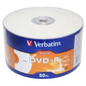 Диск DVD-R Verbatim 43793 4.7Gb 16x bulk 50шт Printable