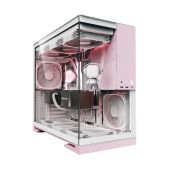 Корпус ATX без БП Geometric Future 1AM5WKPK00100 Case Model 5, Midi-Tower, TG, no fans, 2xUSB-A 3.0, 1xUSB 3.2 Type-C, E-ATX, ATX, mATX, mITX Pink