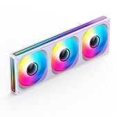 Вентилятор для корпуса Jonsbo ZB-360WR Case Cooler Reverse 3x120x120мм, 4-pin PWM, ARGB, 65.26CFM, 36.6dBA, 2400RPM, White, Single-Frame RGB вентилятор Unit