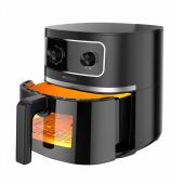 Аэрогриль Kelli KL 1710 2200 Вт, 5 л, до 60 мин, регулируемый термостат 140-200°, поддон и корзина с антипригарным покрытием, световой индикатор работы и готовности, прозрачное смотровое окно