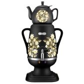 Самовар Добрыня DO-412 1850 Вт, 4 л, пластик, подогрев, керамический заварник 1 л