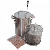 Коптильня УЗБИ Аромат КНГ-14 бытовая круглая горячего копчения нерж. сталь