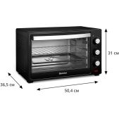 Мини-печь Blackton Bt EO3001W черный, 30л, 1600Вт