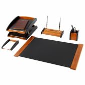 Набор настольный Galant 238159 Cayman из дерева, 5 предметов, цвет светлое дерево/чёрный