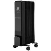Радиатор масляный Brasson 457777 BOR-7 Touch, 7 секций, 1500 Вт, 3 режима, сенсор, пульт ДУ, черный