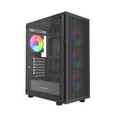 Корпус ATX без БП Powercase CMAEA17-A4 Mistral EA17, Tempered Glass, 4x 120мм ARGB PWM Fan, чёрный