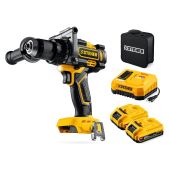 Дрель-шуруповерт аккумуляторная Steher CB-165-22 20 В, 165 Н·м, 2 АКБ LMS 2 А·ч, бесщеточная, сумка