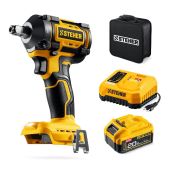 Гайковерт аккумуляторный Steher CWB-350-41 20 В, 350 Н·м, 1 АКБ LMS 4 А·ч, бесщеточный ударный, сумка