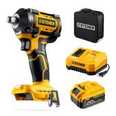 Гайковерт аккумуляторный Steher CWB-500-41 20 В, 500 Н·м, 1 АКБ LMS 4 А·ч, бесщеточный ударный, сумка