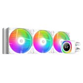 Комплект водяного охлаждения ID-CoolING FX360 TD White LGA1851/1700/1200/115X/AM4/AM5 TDP 350W, ARGB вентилятор and PUMP, PWM, Triple вентилятор 120мм, белый