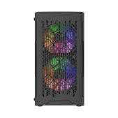 Корпус mATX без БП Powercase CMMDB-A3-V2 Mistral Micro D3B ARGB V2, Tempered Glass, 2x 140mm ARGB PWM+1x 120мм ARGB PWM, чёрный