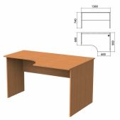 Стол письменный Бюджет 402663-336, 1360х900х740мм, эргономичный правый, груша ароза