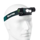 Фонарь Kraftool 56450 KH-7, 1000 лм, 4 режима, 3в1 аккумуляторный налобный/ручной 2200мАч