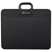 Папка-портфель Brauberg 223081 пластиковая большого формата A3 470х380х130мм, 3 отделения, черная