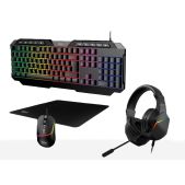 Игровой набор Smartbuy SBC610GK F10 черный клавиатура+мышь+гарнитура+коврик