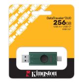 Устройство USB Flash Drive 256Gb Kingston DTDEG2/256Gb DataTraveler Duo темно зеленый / USB Type-A и USB Type-C