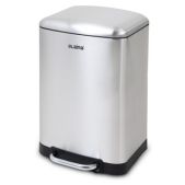 Ведро для мусора Лайма 701568 Ultra с педалью 12л, крышка с доводчиком, стальное, без отпечатков