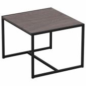Стол журнальный Титан Систа, 640х590х460мм, Лофт, металл/ЛДСП ясень шимо темный