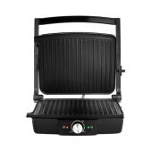 Электрогриль Kitfort KT-1656, 2000 Вт, фиксированные панели, регулировка температуры, серебристый