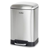 Ведро для мусора Лайма 701567 Ultra с педалью 6 л, крышка с доводчиком, стальное, без отпечатков