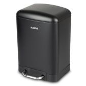 Ведро для мусора Лайма Лайма 701564 Ultra с педалью 6 л, крышка с доводчиком, черное матовое, металл