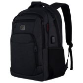Рюкзак Heikki 273894 SECURE универсальный, 2 отделения, отделение для ноутбука, черный, 46x31x19 см