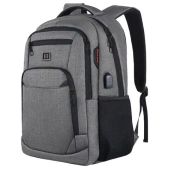 Рюкзак Heikki 273895 SECURE универсальный, 2 отделения, отделение для ноутбука, серый, 46x31x19 см