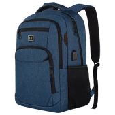 Рюкзак Heikki 273896 SECURE универсальный, 2 отделения, отделение для ноутбука, синий, 46x31x19 см