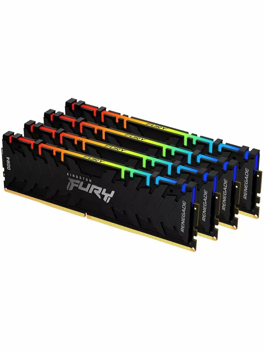 Комплект модулей памяти DDR4 32Gb 4x8GB 3600MHz Kingston KF436C16RBAK4/32 Fury Renegade RGB RTL Gaming PC4-28800 CL16 DIMM
