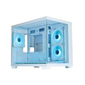 Корпус mATX без БП Xastra QW500M-6FM12A-C10-UC-WH QW500M 6ARGB-C10-UC White Aquarium Screewless/ 6x120мм ARGB PWM FM fans/Argb+PWM HUB 10port/Type-C/