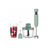 Блендер Kelli KL-5148 фисташковый 1800 ВтМерный стакан: 700 мл, Чаша измельчителя: 500 мл. Венчик для взбивания . Ножи из нержавеющей стали, Число скоростей: 2. Удобная эргономичная ручка . Плавный регулятор мощности. Металлическая п
