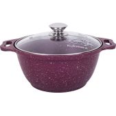 Кастрюля 2л Kukmara К21TSM Trendy style вишневый, алюминий, антипригарное, крышка стекло