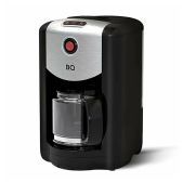 Кофеварка BQ CM1009 стальной-черный, капельная, 700Вт, 0.63л, ВСТРОЕННАЯ КОФЕМОЛКА