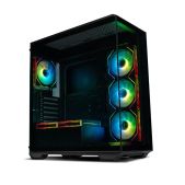 Корпус ATX без БП Xastra Q600-6FM12A-C10-UC Q600 6ARGB-C10-UC Black Aquarium Screewless 6x120мм ARGB PWM FM fans Argb+PWM HUB 10port Type-C