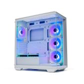 Корпус ATX без БП Xastra Q600-6FM12A-C10-UC-WH Q600 6ARGB-C10-UC White Aquarium Screewless 6x120мм ARGB PWM FM fans Argb+PWM HUB 10port Type-C