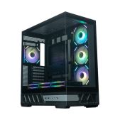 Корпус ATX без БП Xastra Q700-7FS12A-C10-UC Q700 7ARGB-FS-C10-UC Black Aquarium Screewless 7x120мм ARGB PWM Daisy Chain FS fans Argb+PWM HUB 10port Type C