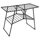 Сушилка для белья напольная Лайма 700475 Home Quatro Black раскладная, 4 зоны, 2 уровня, 22 метра