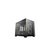 Корпус mATX без БП Deepcool CG330 3F боковое окно панорама, 3x120мм ARGB PWM вентилятора, черный