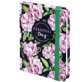 Ежедневник недатированный с резинкой А5 145х203 мм, Brauberg, твердый, 128 л., "Peony", 116290