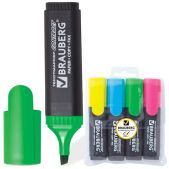 Набор текстовыделителей Brauberg 4 шт., АССОРТИ, "DELTA", линия 1-5 мм, 151727