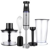 Блендер BQ HB1230SS черный -стальной, 1.5кВт, чаша измельчителя 0.5л, мерный стакан 0.7л, насадка д