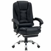 Кресло офисное Cromex 532958 Chill MS-005, с функцией вибромассажа, подножка, экокожа, черное