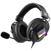 Гарнитура Defender Flux черный RGB / мембрана 53мм. / кабель 2.0 м