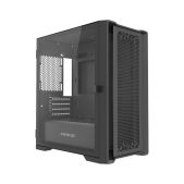 Корпус mATX без БП Powercase CAMBNF-F0 ByteFlow Micro NF, Black, Tempered Glass, W/O fans, чёрный