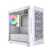 Корпус mATX без БП Powercase CMMDW-A3-V2 Mistral Micro D3W ARGB V2 White, Tempered Glass, 2x 140mm ARGB PWM+1x 120мм ARGB PWM, белый