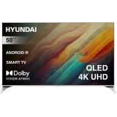 Телевизор 50 Hyundai H-LED50QBU7500 Android TV Frameless черный 4K Ultra HD 60Hz DVB-T DVB-T2 DVB-C DVB-S DVB-S2 USB Wi-Fi Smart TV