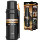 Термос 2 л TAIGARU 700317 EXPEdition, нержавеющая сталь SUS304, 2 кружки, 2 ручки, ситечко, черный