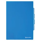 Папка-уголок 3 отделения, жесткая, непрозрачная, А4, Brauberg "SPECIAL", синяя, 0.15 мм, 273063