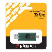 Устройство USB Flash Drive 128Gb Kingston DTDEG2/128Gb DataTraveler Duo темно зеленый / USB Type-A и USB Type-C